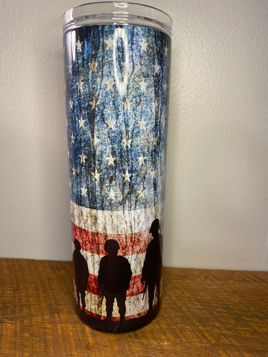 Military Flag Tumbler