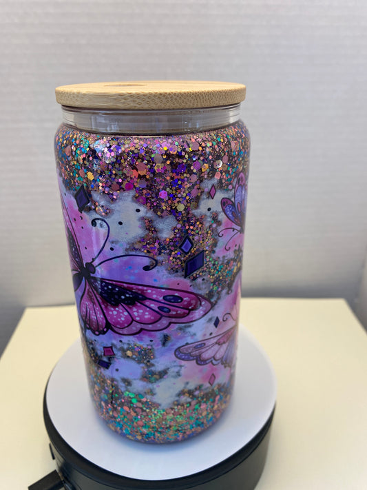 Butterfly Snow Globe Tumbler